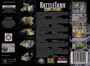 BattleTanx - Global Assault (Europe) (En,Fr,De) box cover back